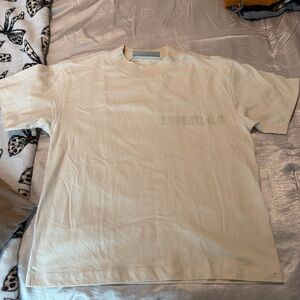 Essentials Beige Short Sleeve Men's Tee